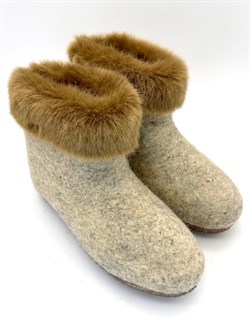 Кукморские домовуши с меховой отделкой - фото 14535