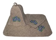 Банный комплект с вышивкой